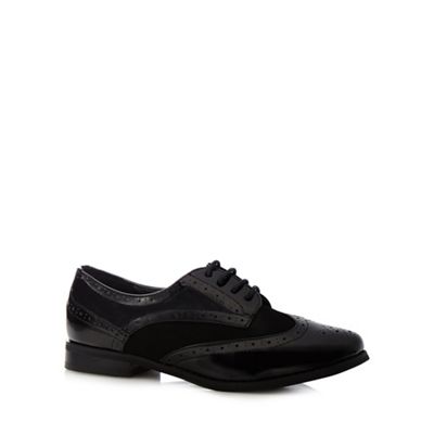 Red Herring Black patent lace up brogues